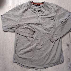 Hawk FR Henley Men Medium Flame Resistant Workwear Long Sleeve Hawx Fr T Shirt